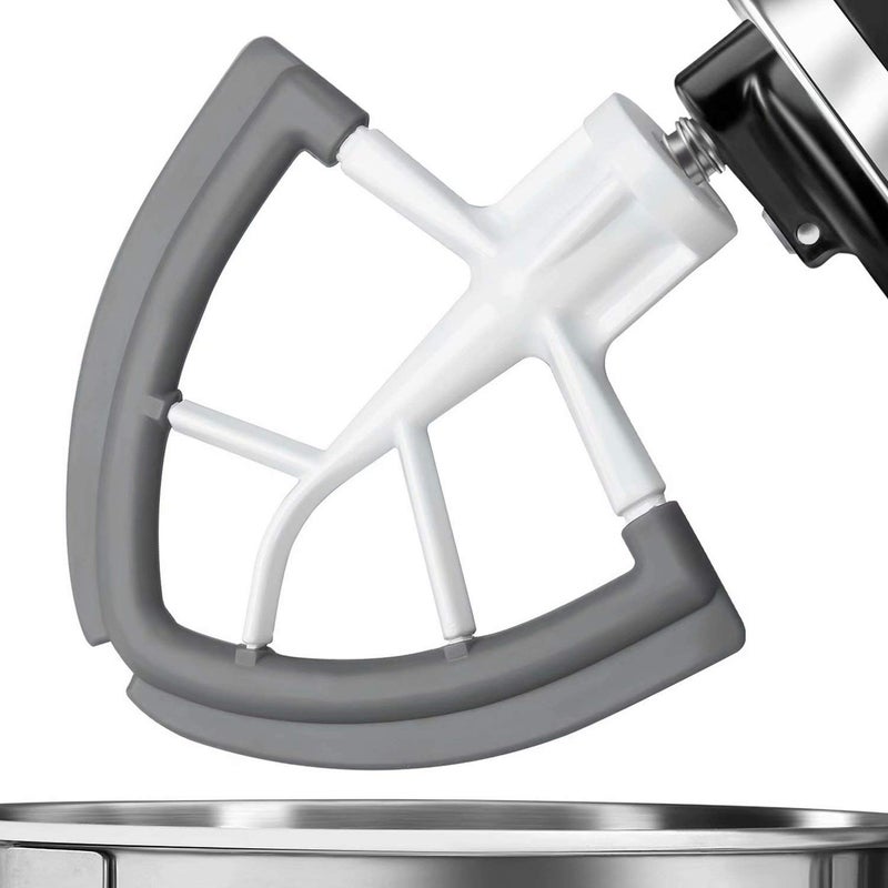 Vaxaape Flex Edge Beater for KitchenAid,Mixer Attachement Compatible With KitchenAid,Mixer Accessory,Fits Tilt-Head Stand Mixer Bowls For 4.5-5 Quart Bowls,Beater With Silicone Edges,Grey - Image 1